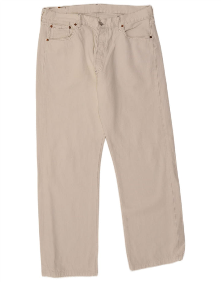 Мужские прямые джинсы Levi's 501 W36 L30, белый хлопок
