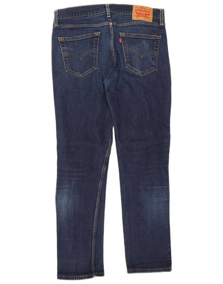 Мужские джинсы Levi's 511 Slim W34 L32 Темно-синие, хлопок