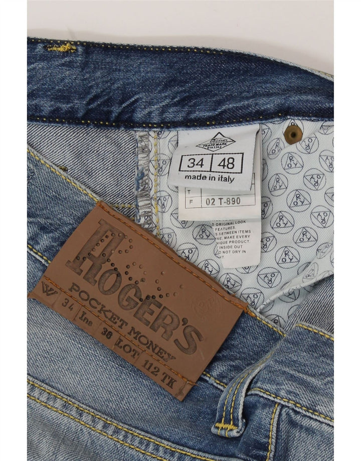 Мужские прямые джинсы Roy Rogers IT 48 Medium W34 L35 Синий хлопок