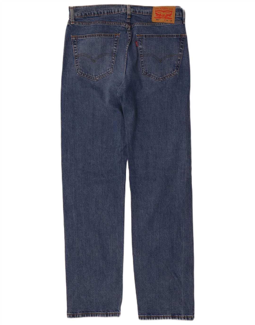 Мужские прямые джинсы Levi's 505 W34 L34 синие, хлопок