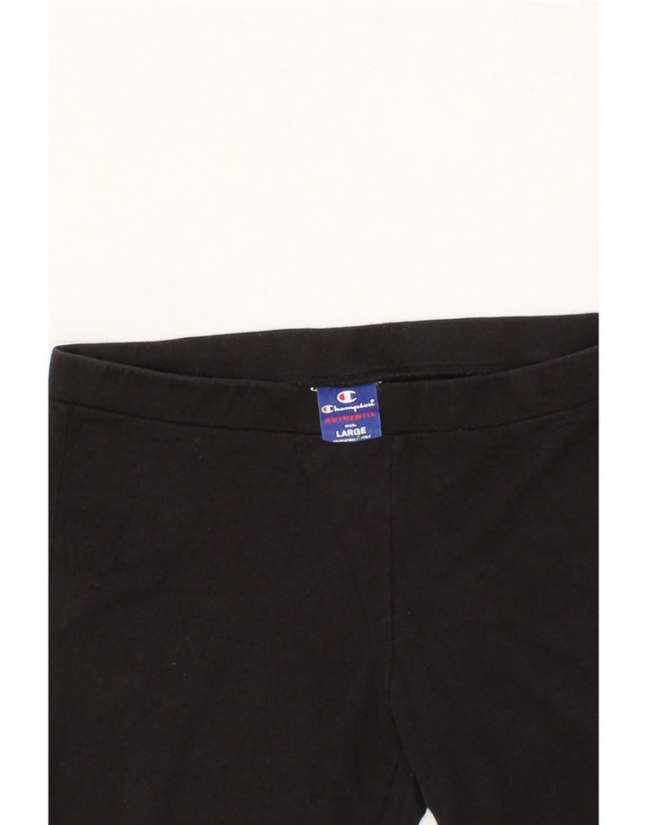 CHAMPION Womens Leggings UK 14 Large  Black Vintage Champion and Second-Hand Champion from Messina Hembry 