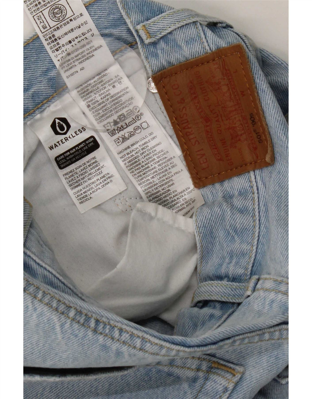 Женские прямые джинсы Levi's 501 W25 L32 синие, хлопок