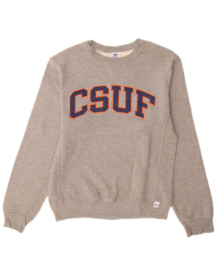 Мужской свитшот с рисунком RUSSELL ATHLETIC, маленький серый полиэстер