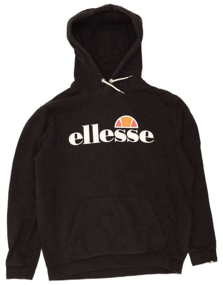 ELLESSE Мужской джемпер с капюшоном с рисунком XL, черный, хлопок