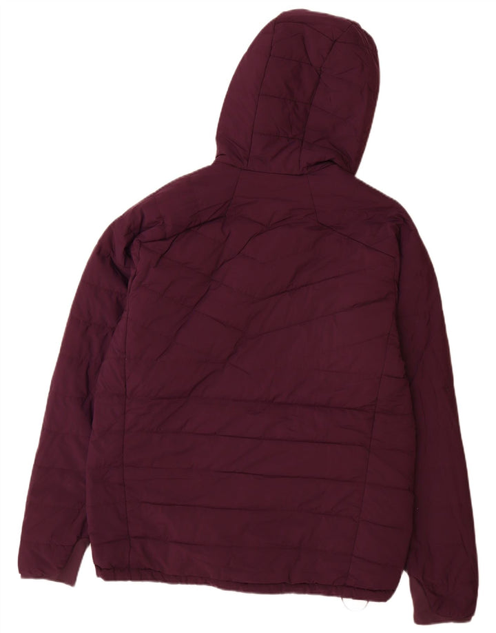 Мужская двусторонняя куртка Eddie Bauer с капюшоном UK 38, средний бордовый нейлон