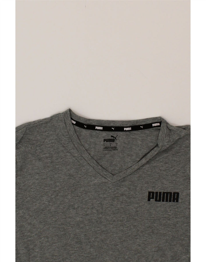 PUMA Mens T-Shirt Top Large Grey Vintage Puma and Second-Hand Puma from Messina Hembry 