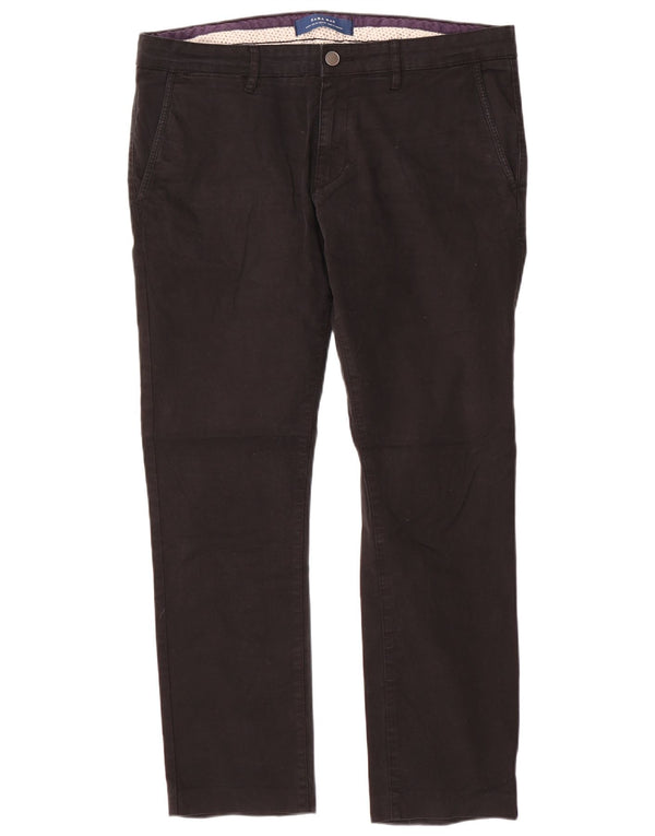 Мужские прямые брюки-чиносы Zara EU 44, большие W34 L30, черные