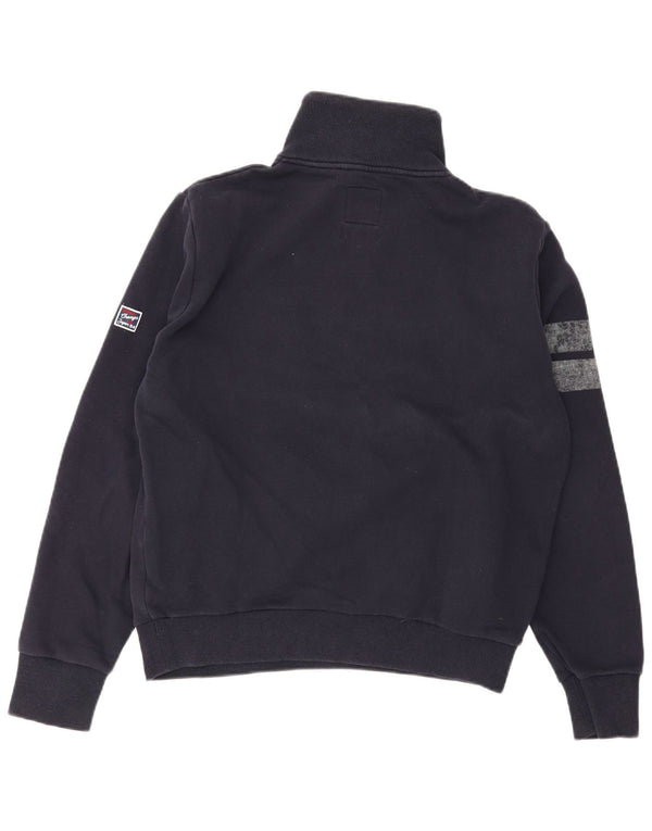Мужской свитшот с рисунком Superdry, большой темно-синий, с цветными блоками