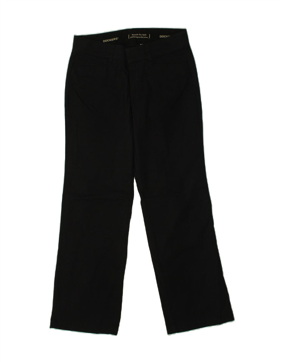 DOCKERS Womens Straight Casual Trousers US 6 Medium W28 L29 Black Vintage Dockers and Second-Hand Dockers from Messina Hembry 