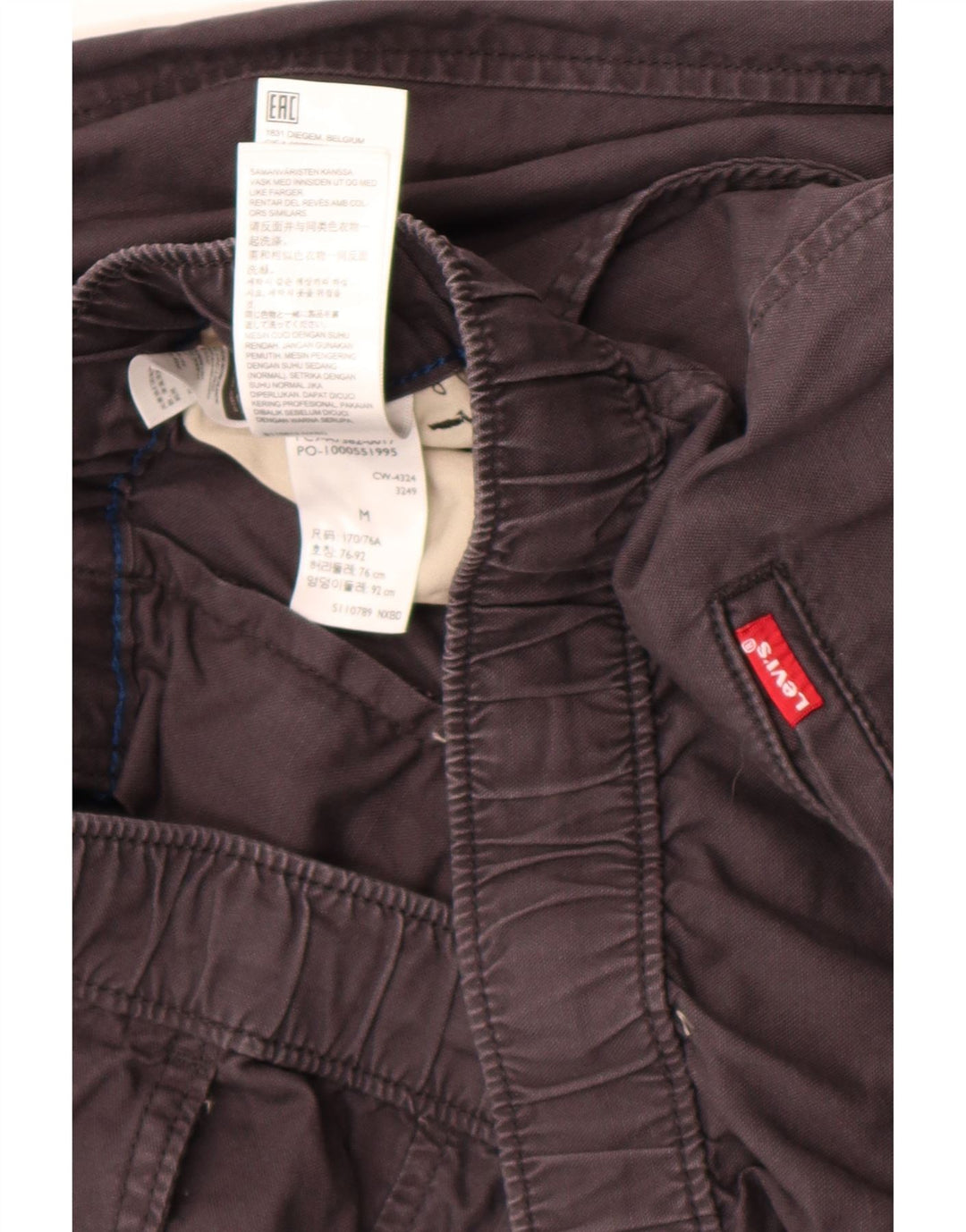 Мужские прямые брюки чинос Levi's, средние W30 L30, серые, хлопковые