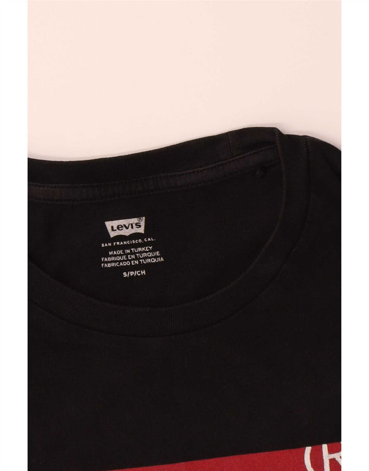 Мужская футболка с рисунком Levi's, маленький черный хлопковый топ