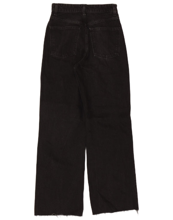 Женские широкие джинсы с завышенной талией Zara EU 36 XS W26 L29, черные