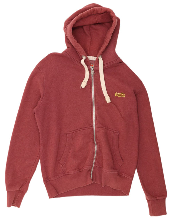 Мужской свитер с капюшоном на молнии Superdry 2XL Темно-бордовый хлопок