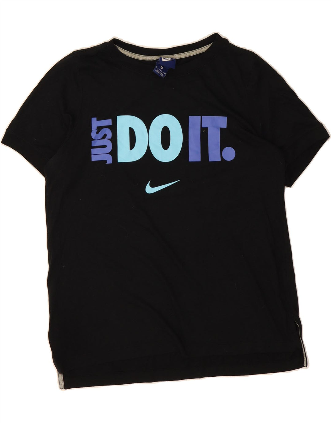 NIKE Womens Graphic T-Shirt Top UK 14 Medium Black Polyester Vintage Nike and Second-Hand Nike from Messina Hembry 