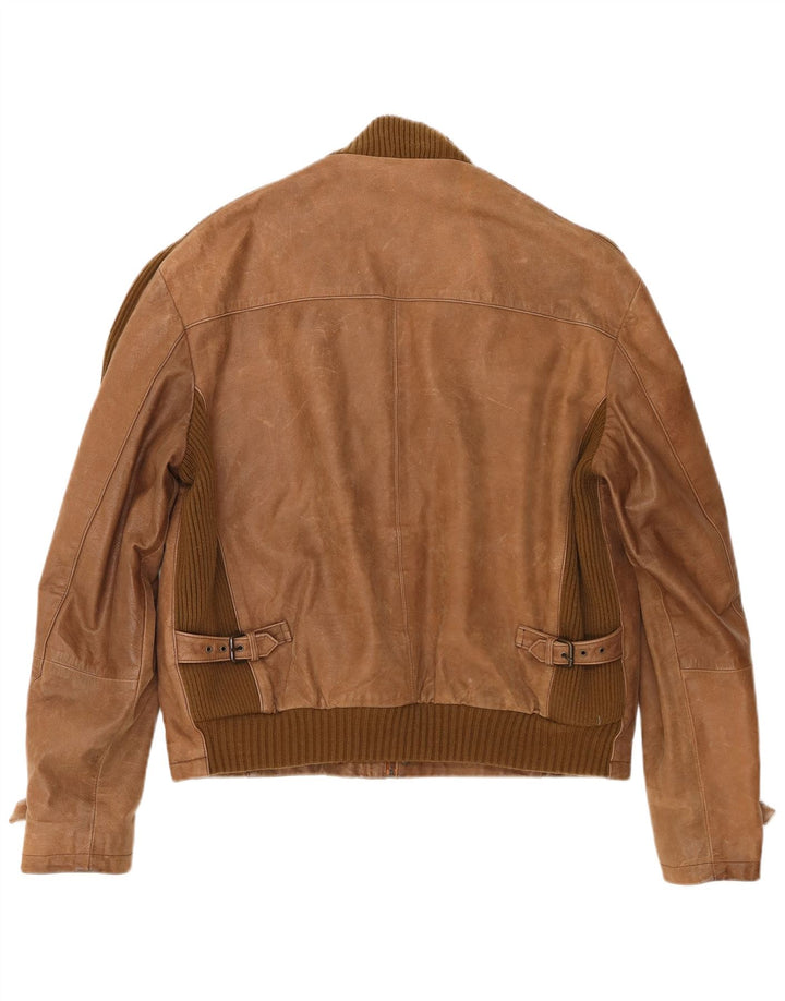 Мужская кожаная куртка Conbipel IT 56 2XL Коричневая