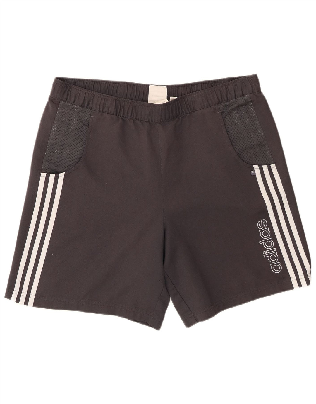 Мужские спортивные шорты Adidas с рисунком, большие черные из полиэстера