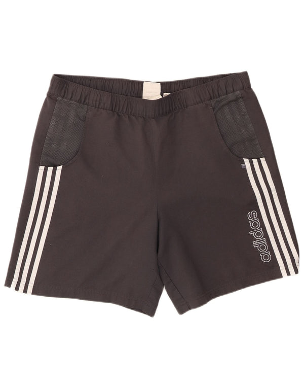 Мужские спортивные шорты Adidas с рисунком, большие черные из полиэстера