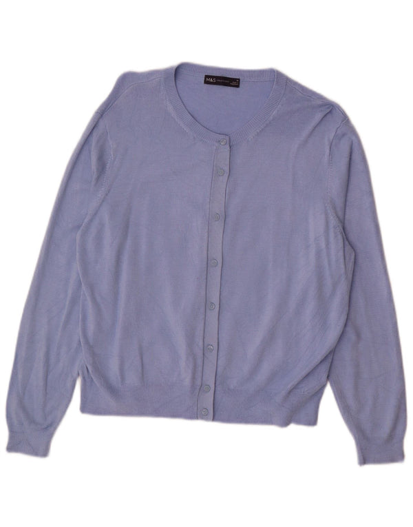 Женский кардиган MARKS & SPENCER UK 18 XL Синий Вискоза