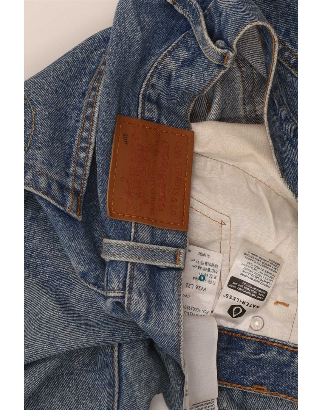 Женские прямые джинсы Levi's 501 W26 L32 синие, хлопок