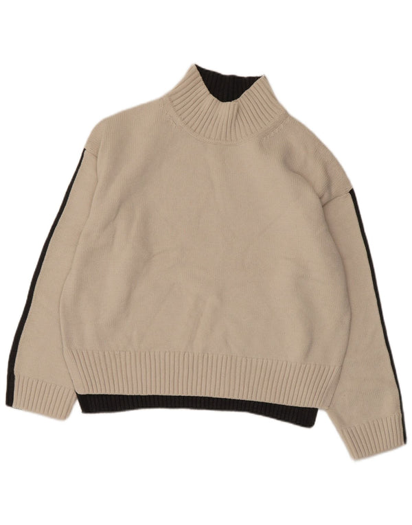 Женский джемпер с высоким воротником MARKS & SPENCER UK 14, средний белый