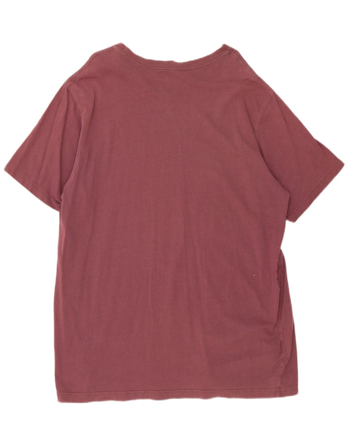 EDDIE BAUER Mens T-Shirt Top XL Maroon Cotton