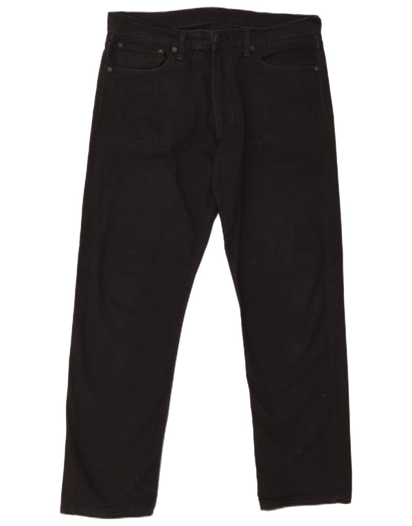 Мужские прямые джинсы LEVI'S 504 W36 L32, черный хлопок