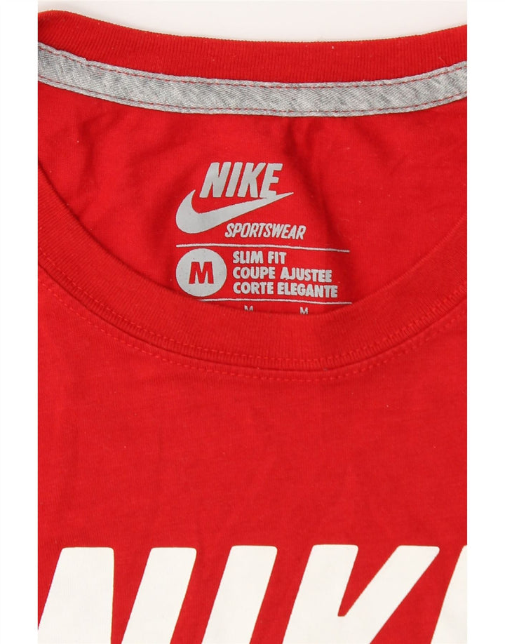 Мужская футболка узкого кроя Nike с рисунком, средний красный