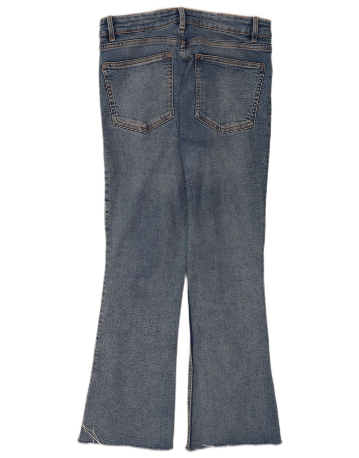 Женские укороченные джинсы-клеш Zara EU 40 Medium W30 L25 Синие