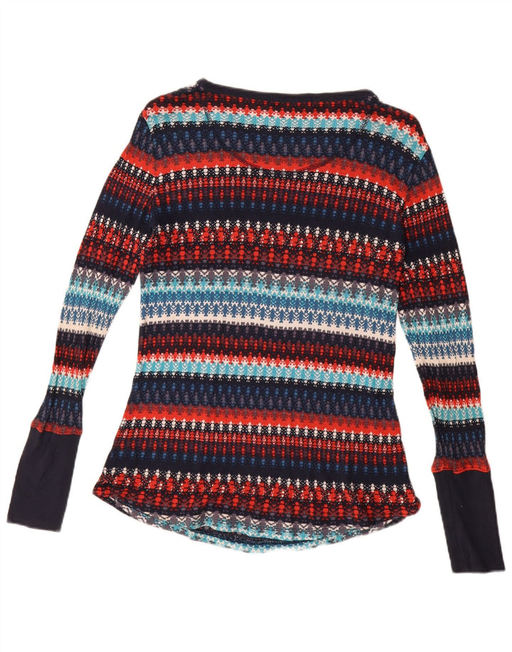 Женский свитер ORVIS с вырезом «лодочка», Великобритания, 14, большие разноцветные полоски