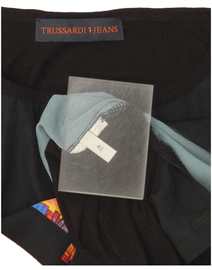 Trussardi Jeans Женский жилет с рисунком IT 40 Маленький Черный