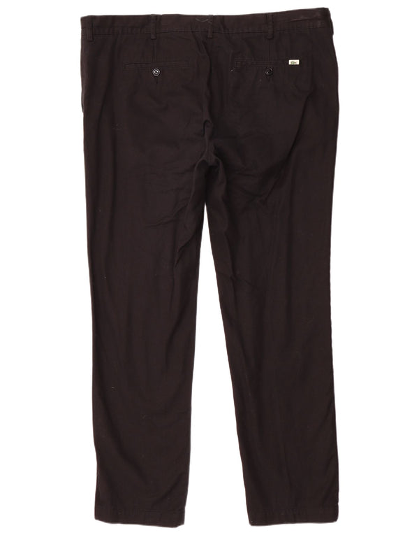 Мужские прямые брюки чинос Lacoste, размер 50 XL W40 L32, черный хлопок