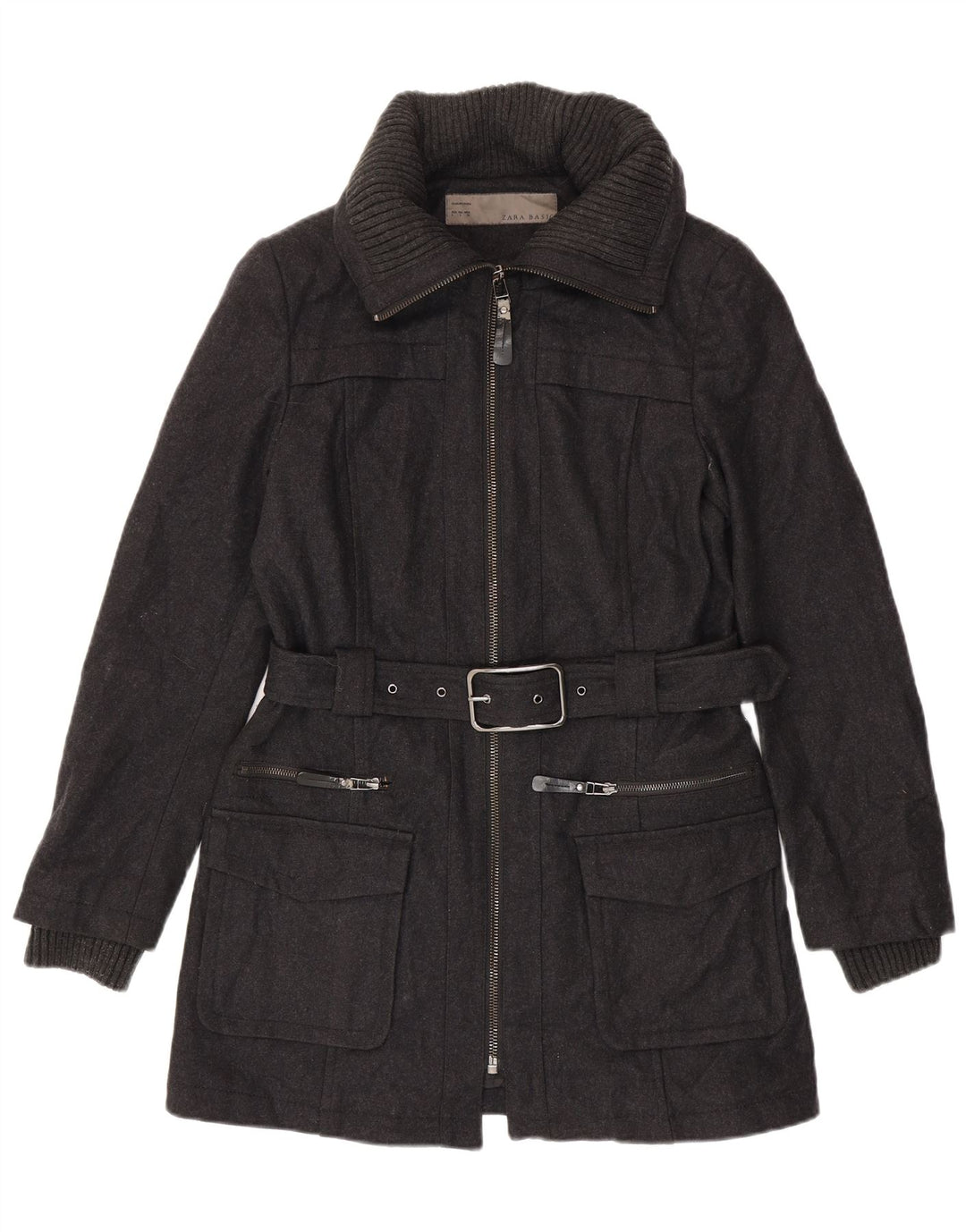 Женское пальто Zara UK 16, большое серое