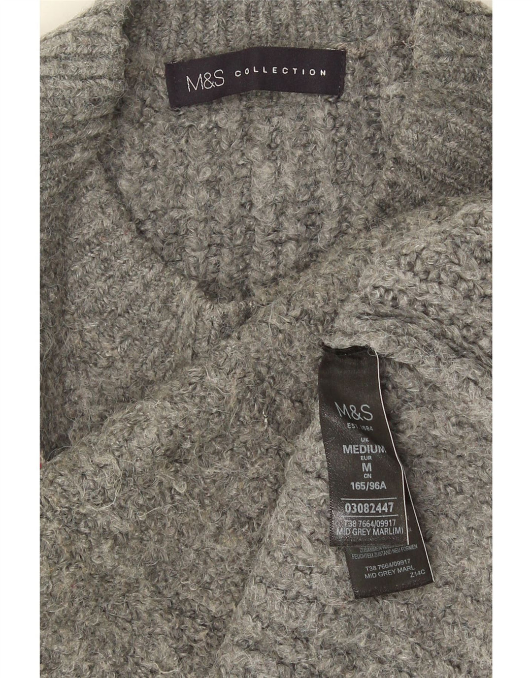 Женский свободный джемпер с круглым вырезом Marks & Spencer UK 14, средний серый