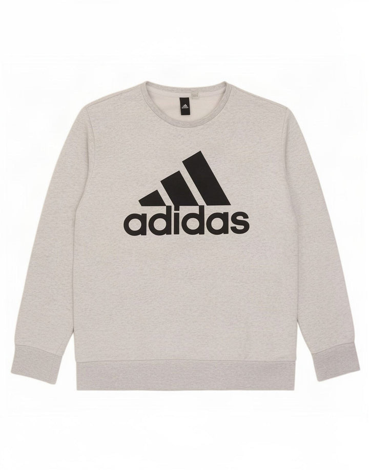 Мужской джемпер с рисунком Adidas Adidas, средний серый в крапинку