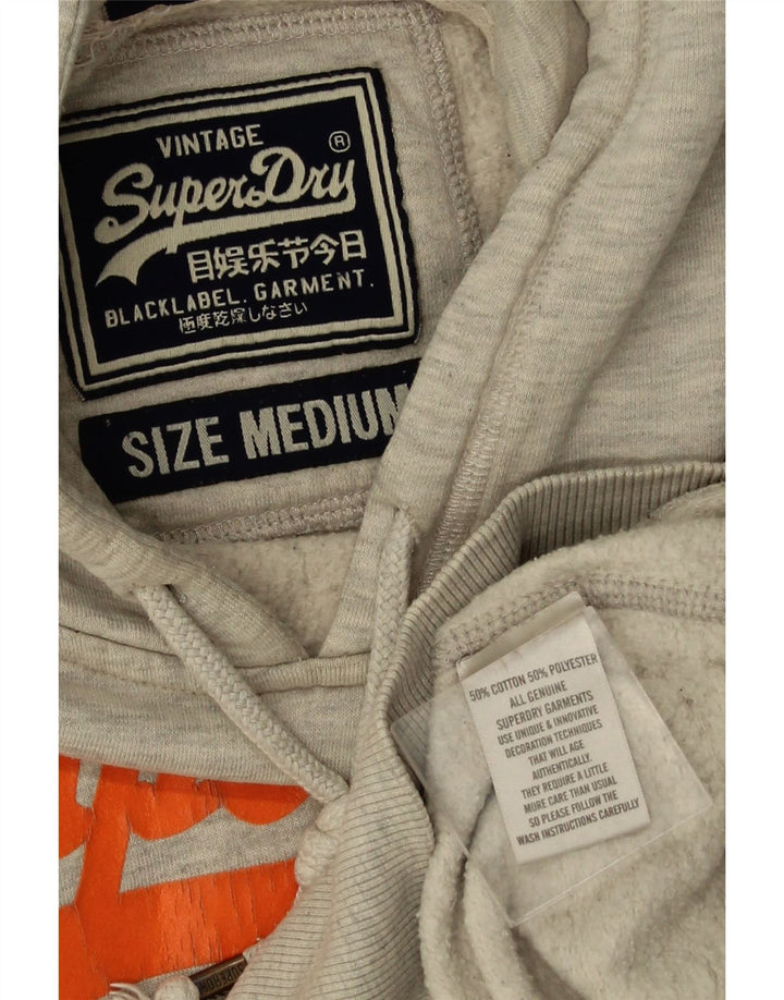 Мужской джемпер с капюшоном Superdry с рисунком, средний серый, хлопок