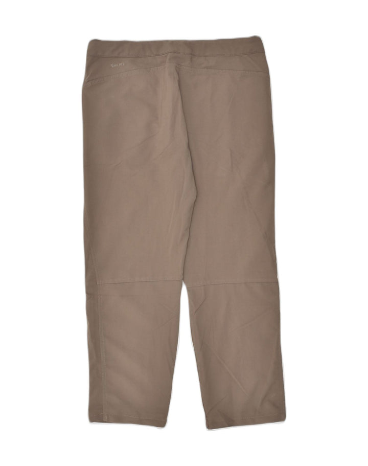 NIKE Womens Dri Fit Straight Casual Trousers US 8 Medium W30 L26 Brown | Vintage Nike | Thrift | Second-Hand Nike | Used Clothing | Messina Hembry 