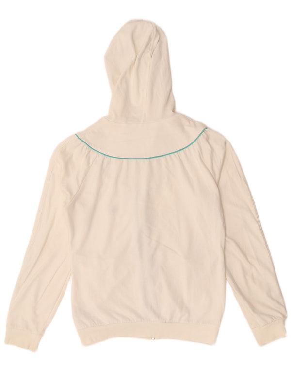 Adidas Womens Zip Hoodie Sweater IT 44 Medium White Cotton