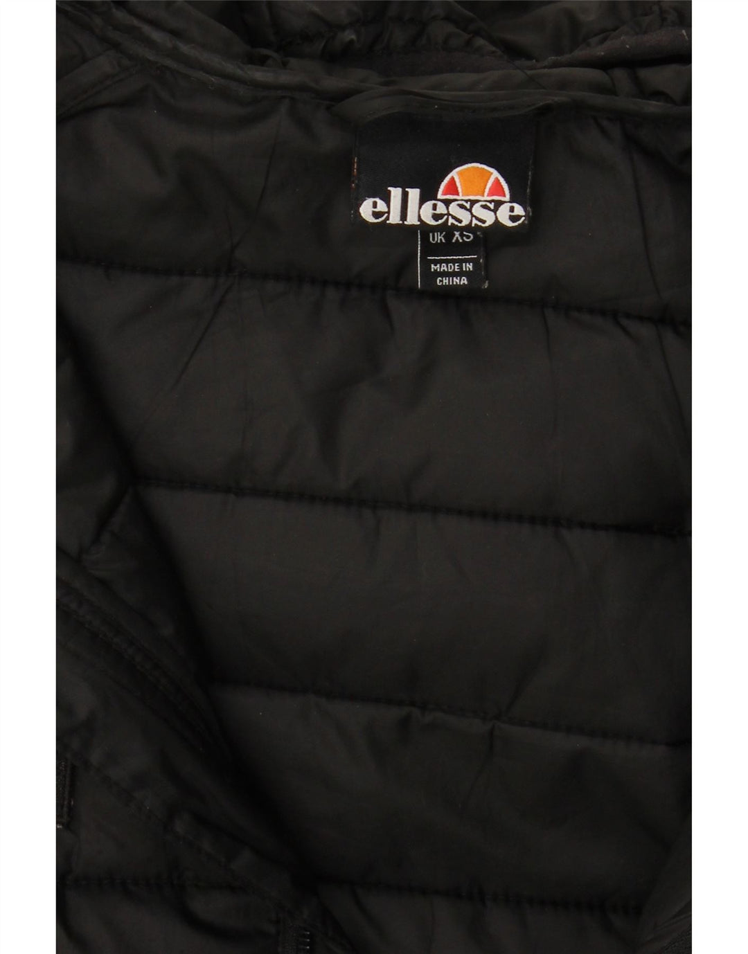 ELLESSE Мужская утепленная куртка с капюшоном UK 34 XS Черный Полиэстер