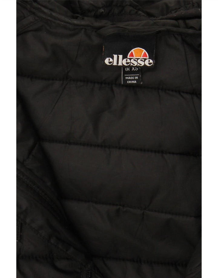 ELLESSE Мужская утепленная куртка с капюшоном UK 34 XS Черный Полиэстер