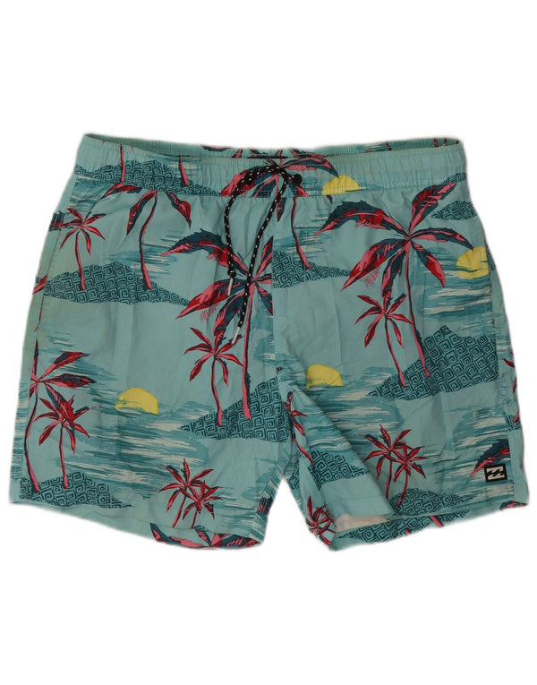 Billabong Мужские шорты для плавания с рисунком, большие синие, гавайские