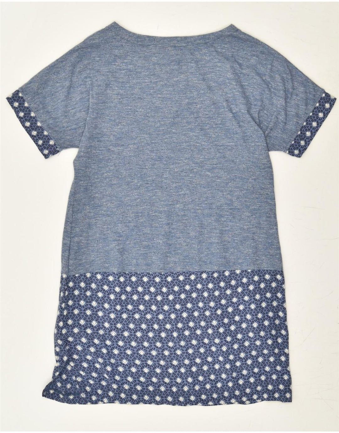 WHITE STUFF Womens Abstract Pattern T-Shirt Dress UK 10 Small Blue Flecked | Vintage White Stuff | Thrift | Second-Hand White Stuff | Used Clothing | Messina Hembry 