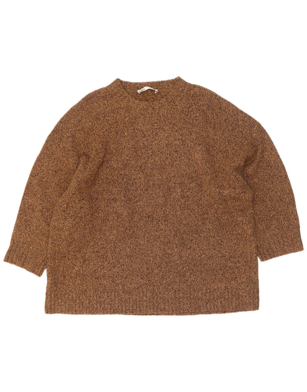 Женский комплект из 2 предметов оверсайз с рукавом 3/4 Zara UK 14 Medium W30 L28 Коричневый