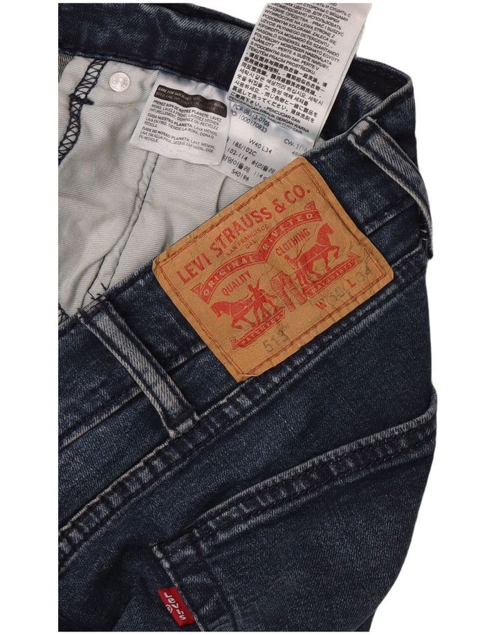 Мужские узкие прямые джинсы Levi's 513 W40 L27, синий хлопок
