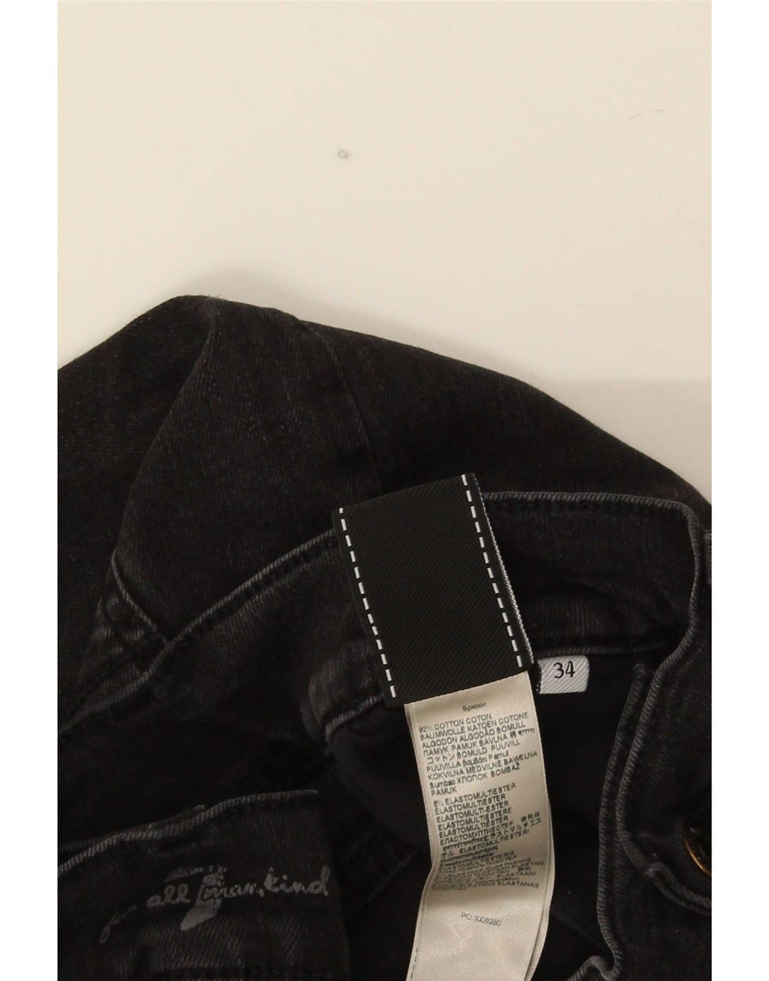Мужские узкие джинсы 7 For All Mankind W34 L32, черный хлопок