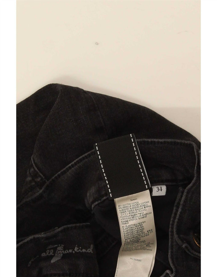 Мужские узкие джинсы 7 For All Mankind W34 L32, черный хлопок