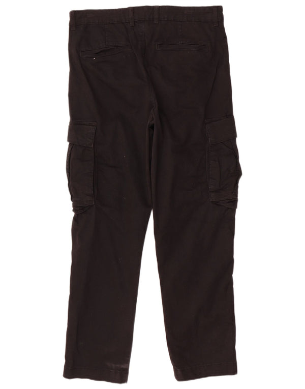 Мужские прямые брюки карго Zara EU 42, большие, W32 L30, черные, хлопковые