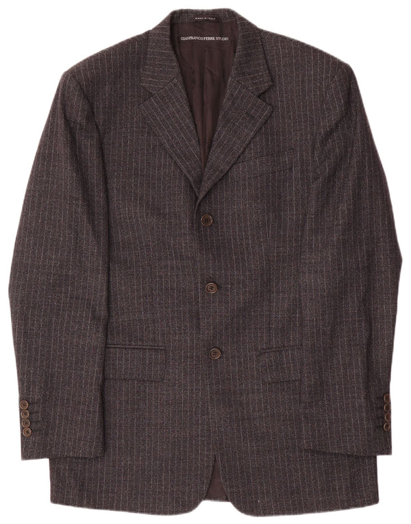 Мужской костюм-двойка Gianfranco Ferre UK 38 Medium W34 L33 Серый в тонкую полоску