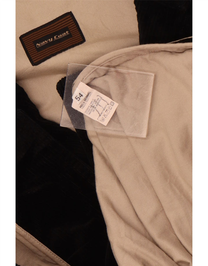 Темно-синее пальто Мужская вельветовая куртка IT 54 2XL Черный хлопок