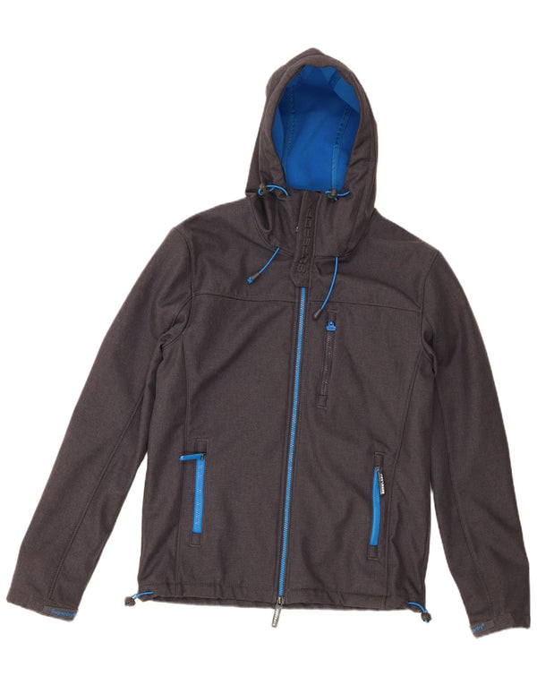 Мужская ветровка с капюшоном Superdry The Windtrekker UK 40, большая серая