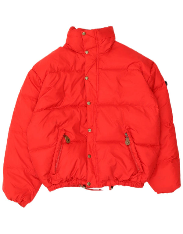 Винтажная мужская стеганая куртка свободного покроя UK 34 XS, красный нейлон